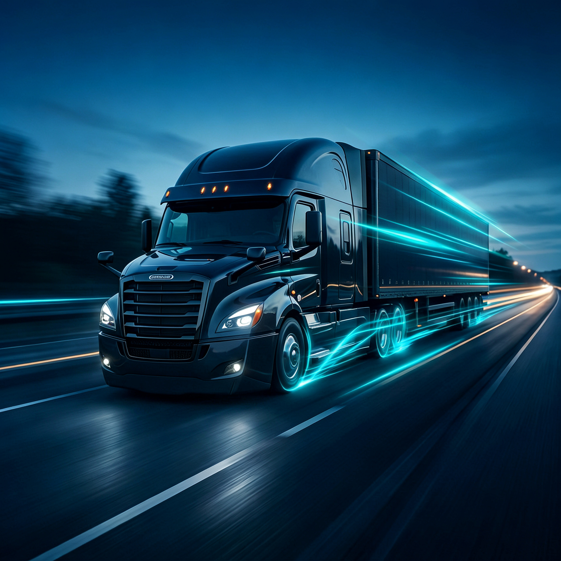 Semi truck on the highway
